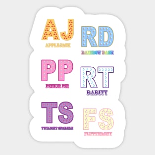 My little Pony - Elements of Harmony Initials V2 Sticker